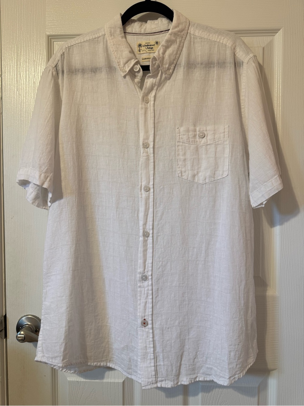 Weatherproof Mens Button-Down Linen Blend Shirt
